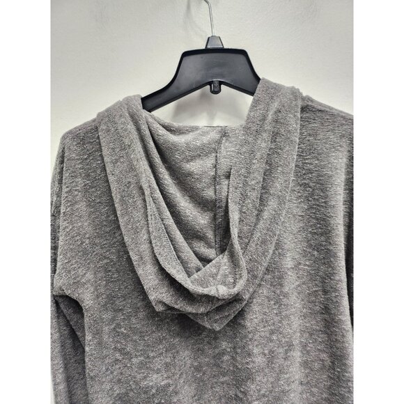 Aeropostale Womens Hoodie Medium Gray French Terry Lace Up Pullover Preppy - Picture 6 of 7